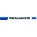 STAEDTLER Lumocolor Permanent-Marker duo, blau (ABVK)