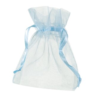 Beutel Organza, hellblau, , 7,5 x 10 cm,