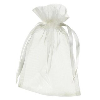 Beutel Organza, creme, , 12,5 x 17 cm,