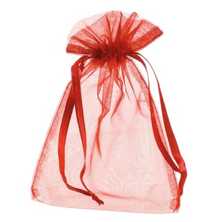 Beutel Organza, rot, , 12,5 x 17 cm,