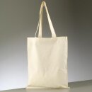 Tragetasche Baumwolle, natur, lange Henkel, 38 x 42 cm,...