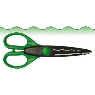 WEDO Konturenschere, Wellenschnitt, Länge: 160 mm, grün (62098000)