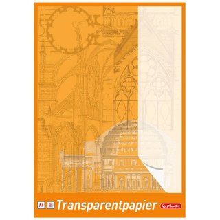 herlitz Transparentpapierblock DIN A4, 65 g/qm, weiß (696401)