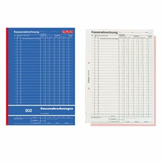 herlitz Formularbuch Kassenabrechn ung 502, DIN A4 (882415)