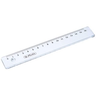 herlitz Flachlineal, 160 mm lang, t ransparent (8700601)