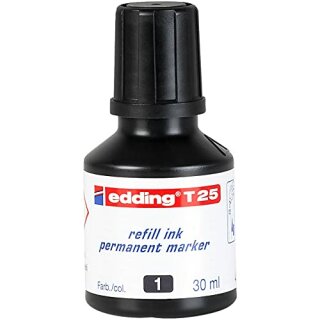 edding T 25 Nachfülltinte Permanentmarker schwarz