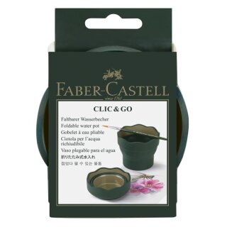 FABER-CASTELL Wasserbecher CLIC & G O, dunkelgrün (5660112)