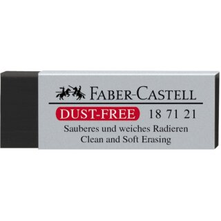 FABER-CASTELL Kunststoff-Radierer D UST-FREE, schwarz (5660030)