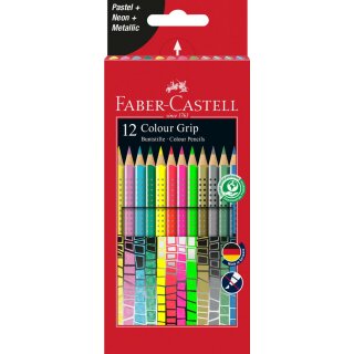 FABER-CASTELL Dreikant-Buntstifte C olour GRIP, 12er Etui (5660994)