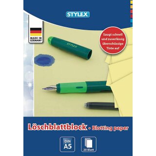 Löschblattblock, DIN A5, 20 Blatt