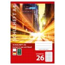 AAO Schulheft, Lineatur 26, DIN A4, 16 Blatt, FSC