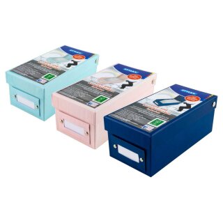 Lernbox Karton, DIN A8, mit 12 Registern und Karteikarten, FSC