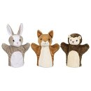 Handpuppen Eichhörnchen, Hase und Igel, H= 24 cm,...