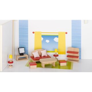 Goki 51716 Puppenmöbel Wohnzimmer, Basic (ABVK)