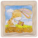 Schichtenpuzzle Gemüsebeet, 20 x 20 x 1,5 cm, Holz,...