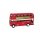 London Bus aus Spritzguss, L= 12 cm, Rückzugmotor, rot, 12er Set