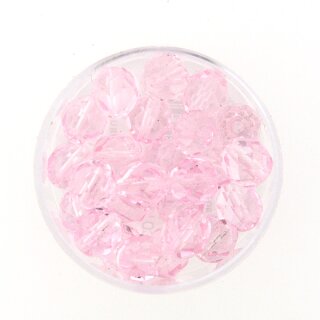 Glasschliffperle transp. light rose 8 mm