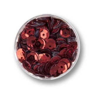 Paillettenschüssel rot 6 mm 7 gr