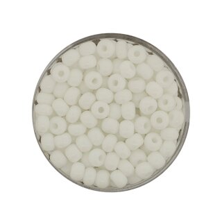 Rocailles weiß satt 4,5 mm 17 gr
