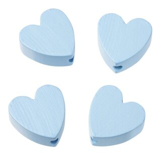 AA Schnulli-Herz 20 x 20 x 8 mm, DL 3 mm, hellblau, Btl. à 4 St.