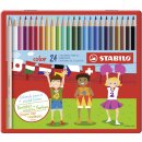 Buntstift - STABILO color - 24er Metalletui - mit 24...