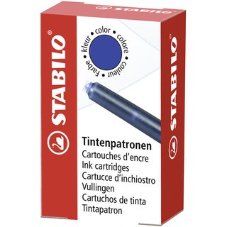 STABILO Tintenpatrone blau 6er Schachtel