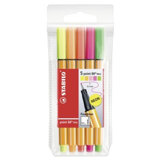AAO STABILO point 88 Mini neon 5er Etui