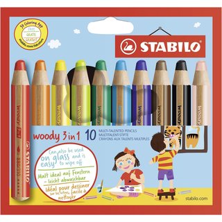 STABILO woody 3 in 1, 10er Etui