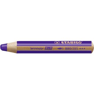 STABILO Multitalentstift woody 3 in 1, rund, violett (5550016)