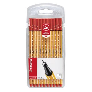 STABILO point 88 10er Etui rot