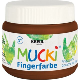 MUCKI Fingerfarbe Braun 150 ml