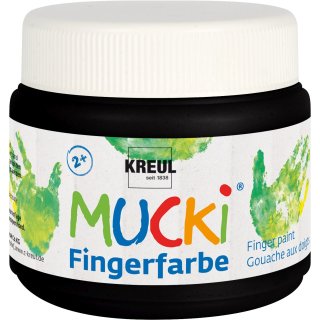 MUCKI Fingerfarbe Schwarz 150 ml