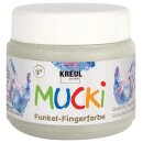 MUCKI Funkel-Fingerfarbe Drachen-Silber 150 ml