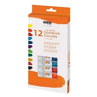 KREUL el Greco Gouachefarben Set 12 x 12 ml Tuben