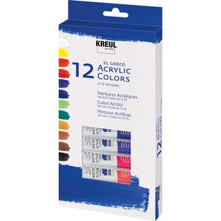 KREUL el Greco Acrylic Set 12 x 12 ml Tuben