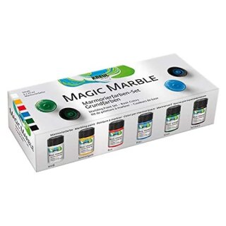 KREUL Magic Marble Marmorierfarben Set Grundfarben 6 x 20 ml