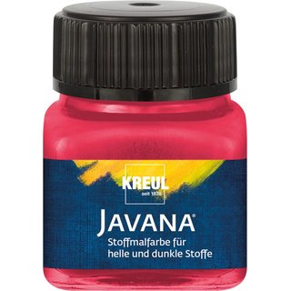 KREUL Javana Stoffmalfarbe für helle und dunkle Stoffe Cherry 20 ml