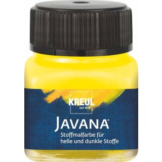 KREUL Javana Stoffmalfarbe für helle und dunkle Stoffe Gelb 20 ml