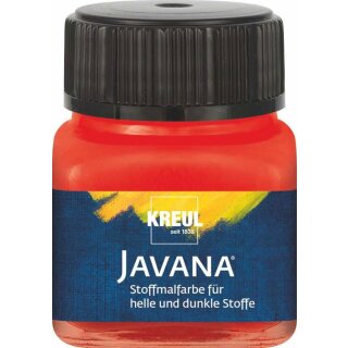 KREUL Javana Stoffmalfarbe für helle und dunkle Stoffe Rot 20 ml