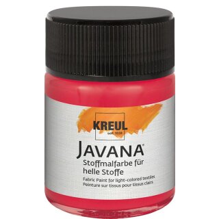 KREUL Javana Stoffmalfarbe für helle Stoffe Karminrot 50 ml