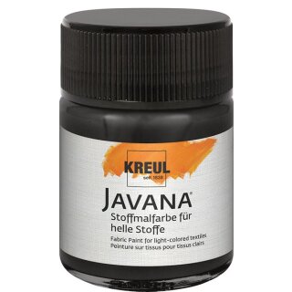 KREUL Javana Stoffmalfarbe für helle Stoffe Schwarz 50 ml