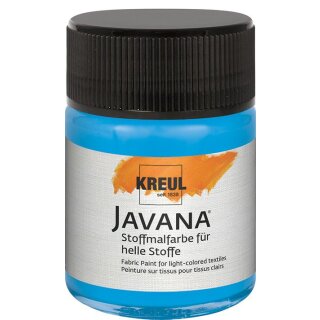 KREUL Javana Stoffmalfarbe für helle Stoffe Azurblau 50 ml
