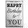 Vintage Stempel Happy birthday to you