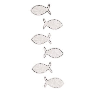 Kommunion-Sticker - Fisch m. Ornament