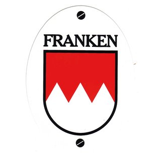 FRANKEN mit Wappen Aufkleber oval