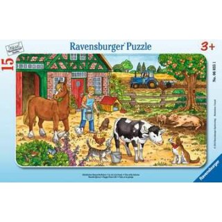 Glückliches Bauernhofleben, 15 T. Rahmenpuzzles