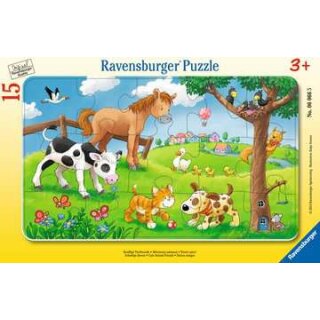 Knuffige Tierfreunde, 15 T. Rahmenpuzzles