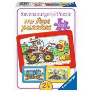 Bagger, Traktor und Kipplader, My first puzzle - Rahmenpuzzle