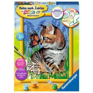 MnZ. Katze mit Schmetterling