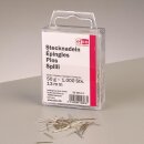 Stecknadeln, vernickelt, Eisen, 13 mm, 50 g ~ 1.000 Stk.
